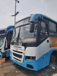 Fixing damaged BRT Bus 6