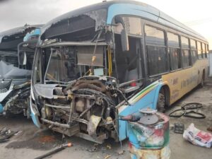 Damaged BRT Bus 1