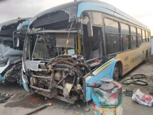 Damaged BRT Bus 2