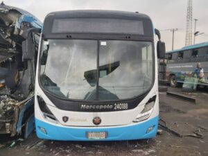 Fixing damaged BRT Bus 1