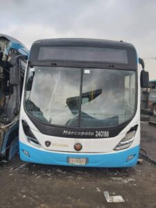 Fixing damaged BRT Bus 3