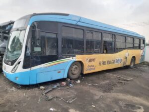 Fixing damaged BRT Bus 4